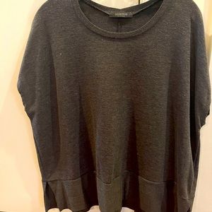 Oversized Gray Short Sleeve Shirt